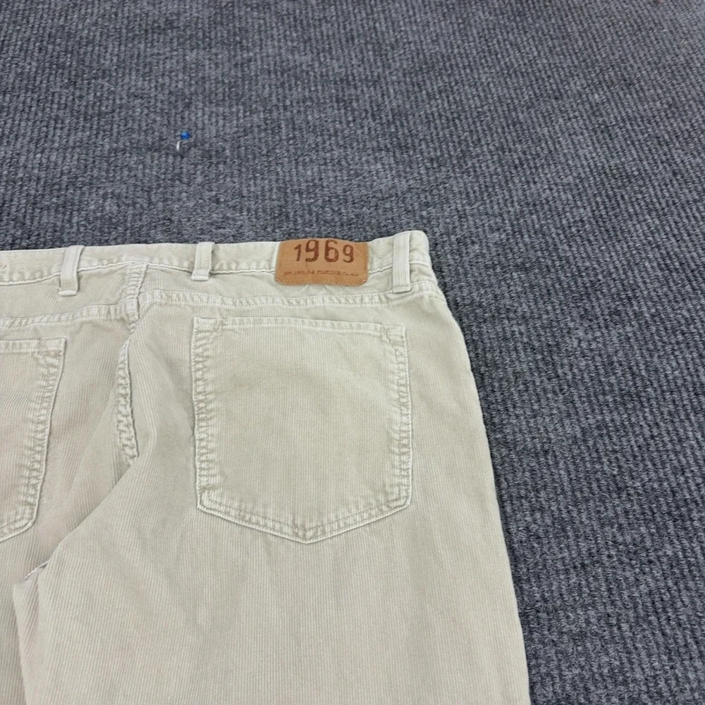 Gap Pants Mens 36x30 Beige Corduroy Low Rise Straight Fit Casual Classic Style